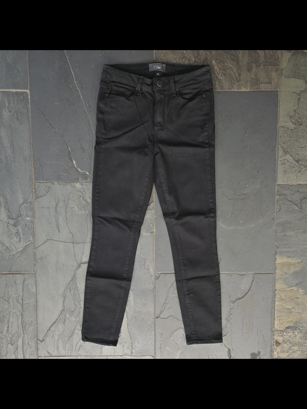 PAIGE Black High-Rise Skinny Jeans